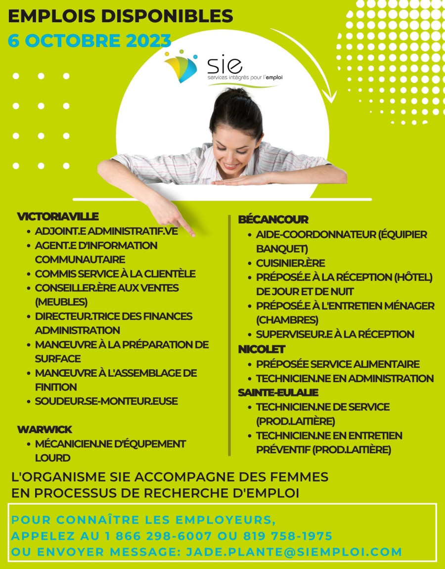 Emplois pour vous !