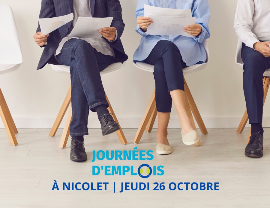 À NICOLET | JOURNÉE  D'EMPLOIS LE 26 OCTOBRE