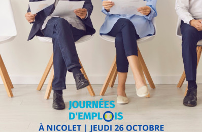 À NICOLET | JOURNÉE  D'EMPLOIS LE 26 OCTOBRE