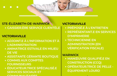 DES EMPLOIS POUR VOUS ! CE 23 AVRIL 2024